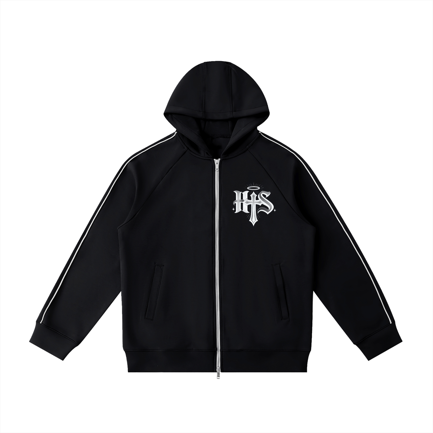 Heavyweight Raglan Sleeve Zip Hoodie
