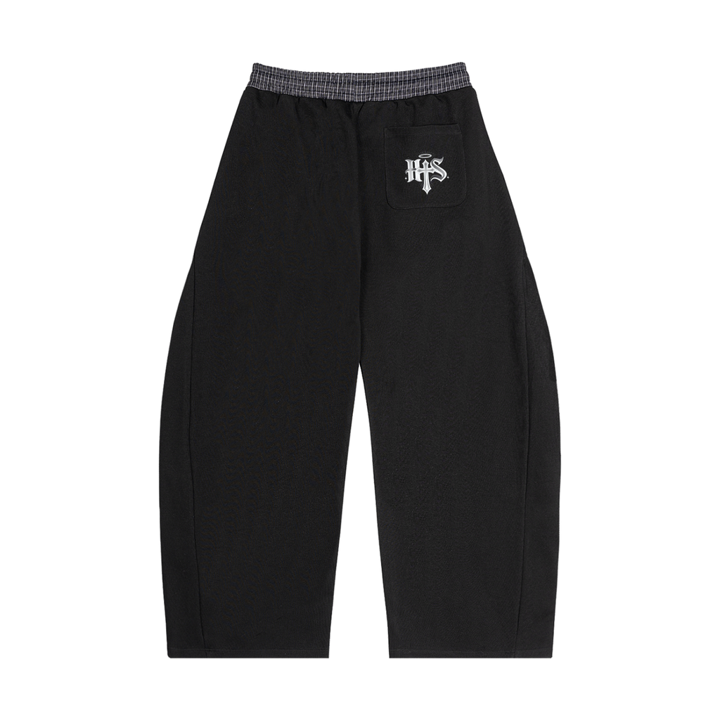 H&S Plaid Waistband Barrel Sweatpants