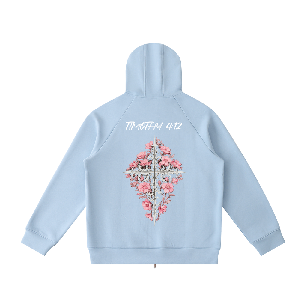 Heavyweight Raglan Sleeve Zip Hoodie