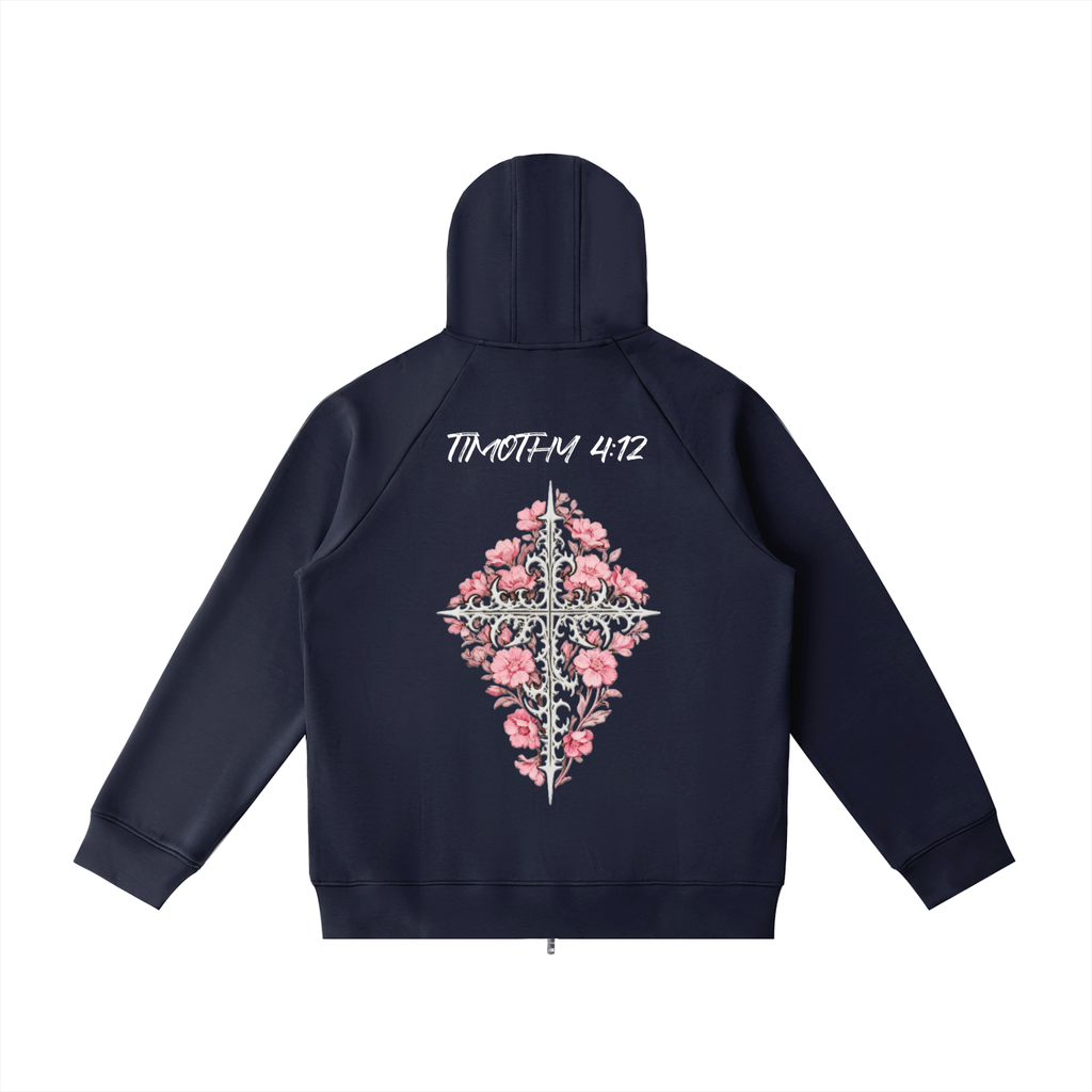 Heavyweight Raglan Sleeve Zip Hoodie