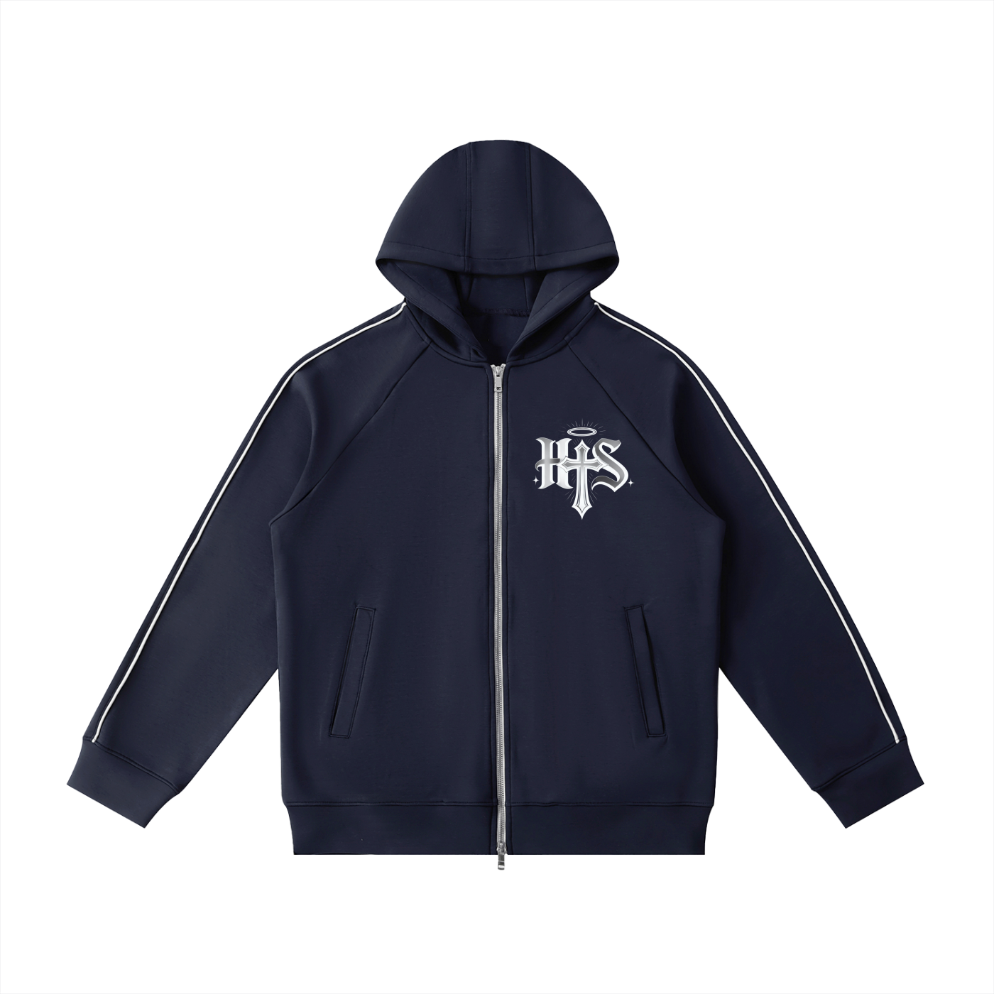 Heavyweight Raglan Sleeve Zip Hoodie