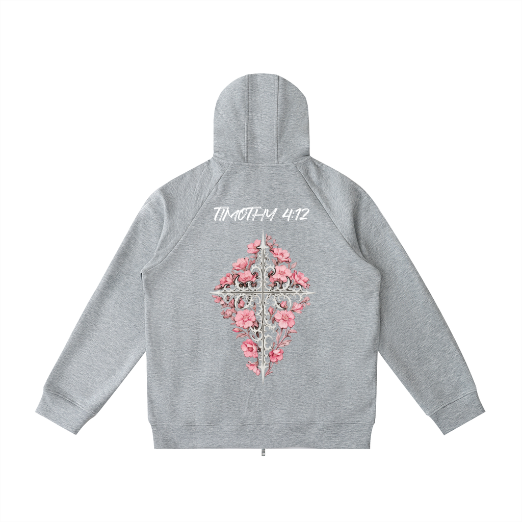 Heavyweight Raglan Sleeve Zip Hoodie