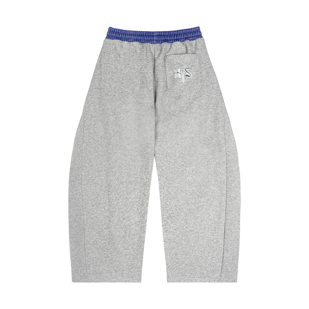 H&S Plaid Waistband Barrel Sweatpants