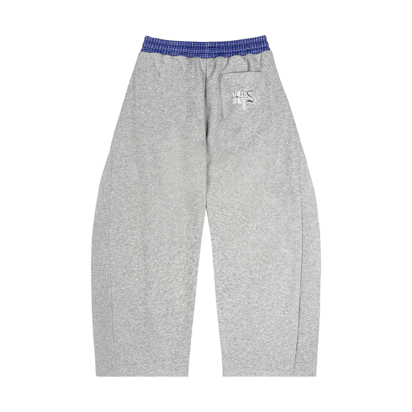 H&S Plaid Waistband Barrel Sweatpants