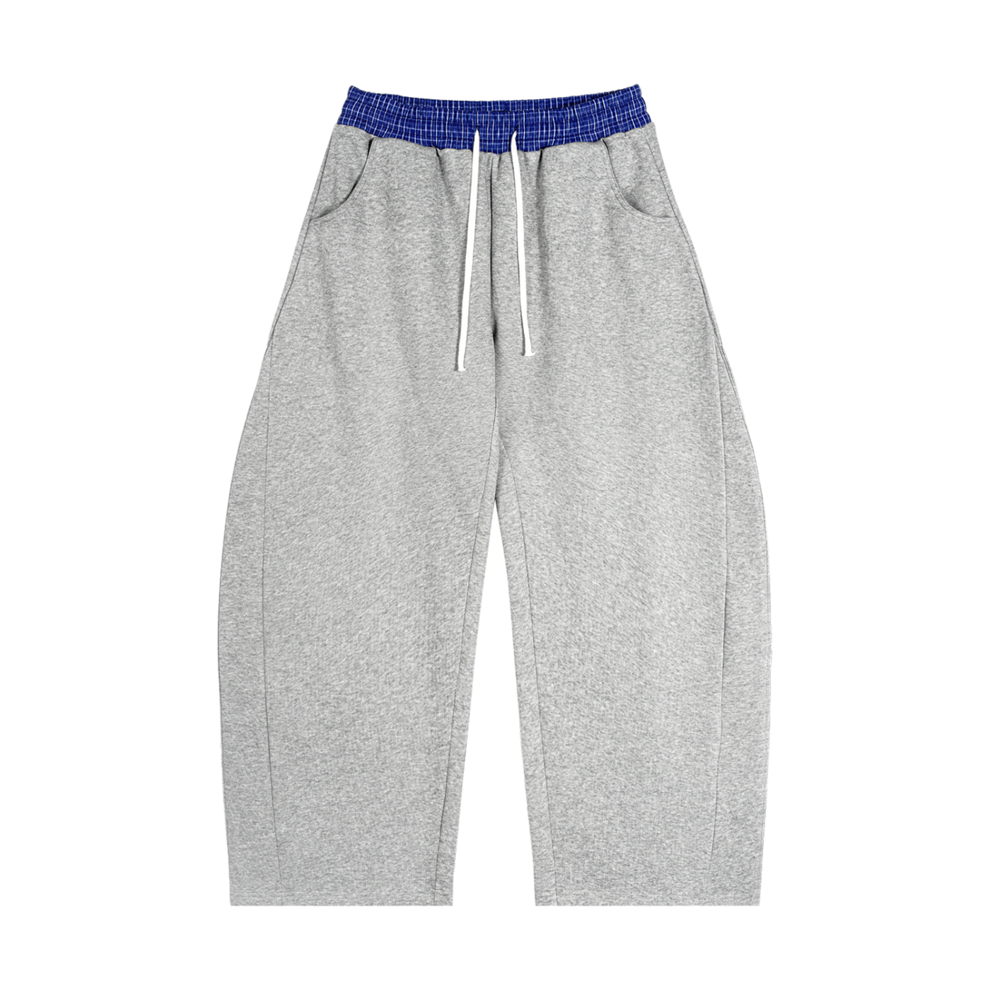 H&S Plaid Waistband Barrel Sweatpants