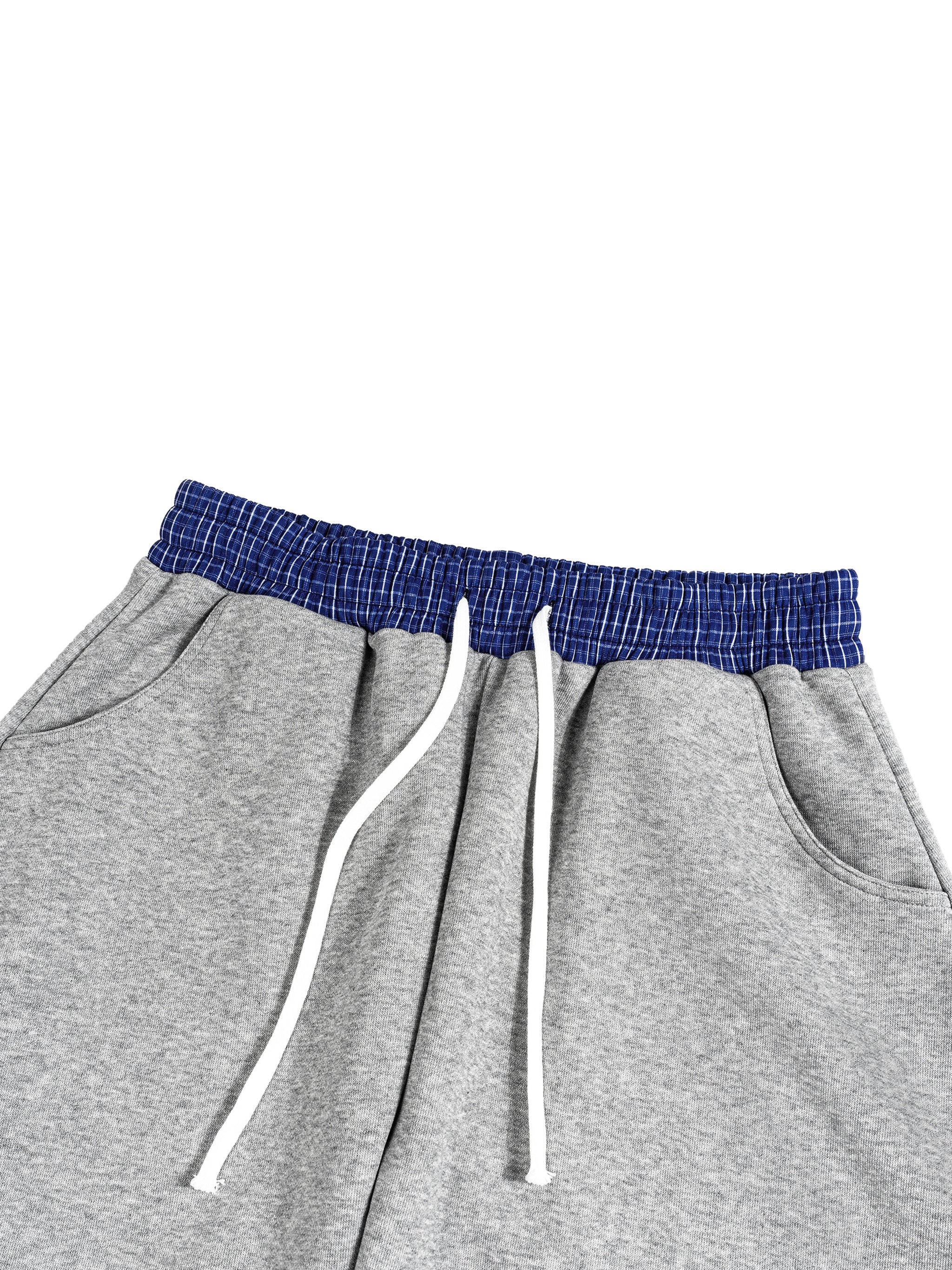 H&S Plaid Waistband Barrel Sweatpants
