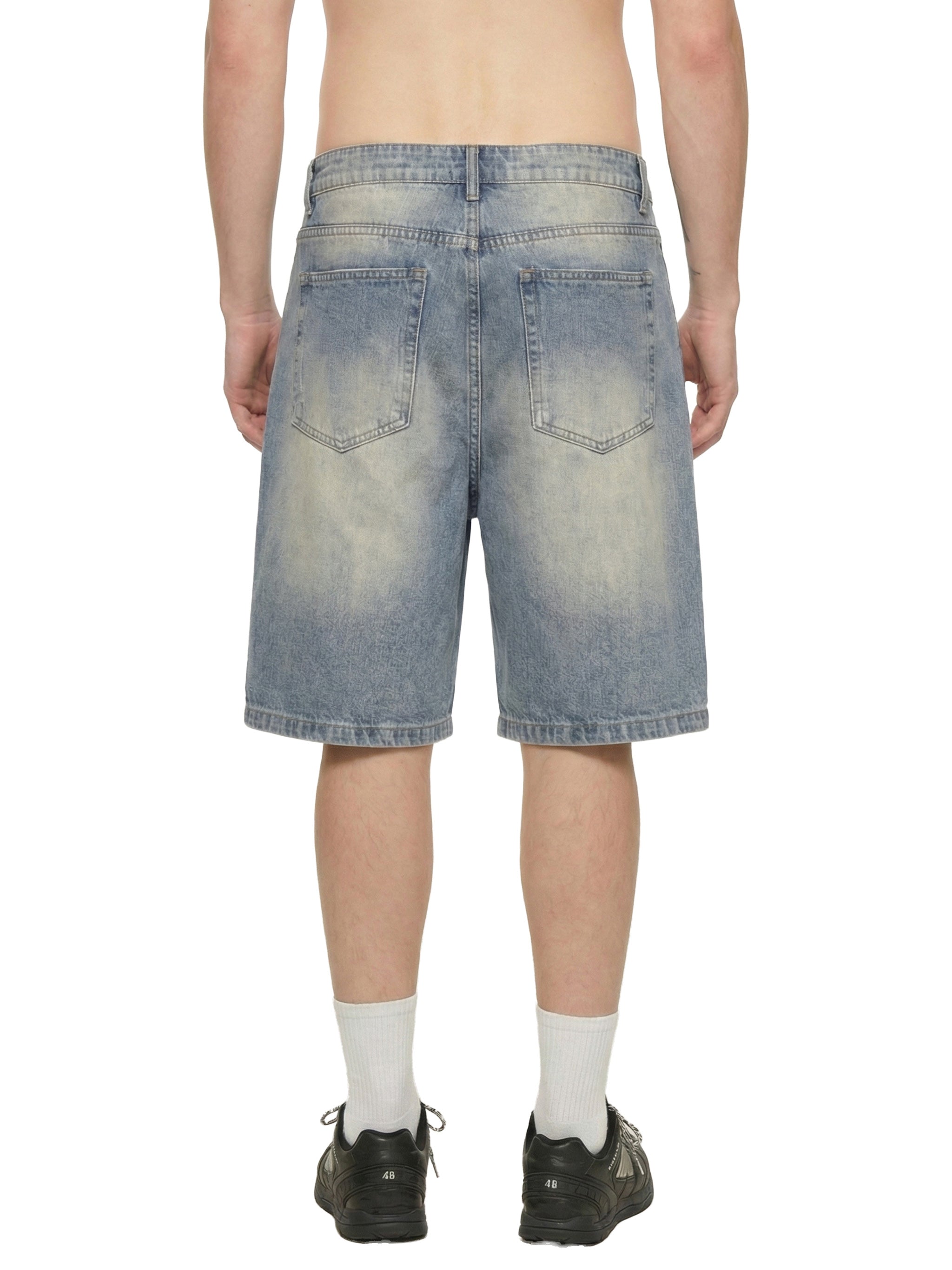 H&S Faded Distressed Baggy Denim Shorts