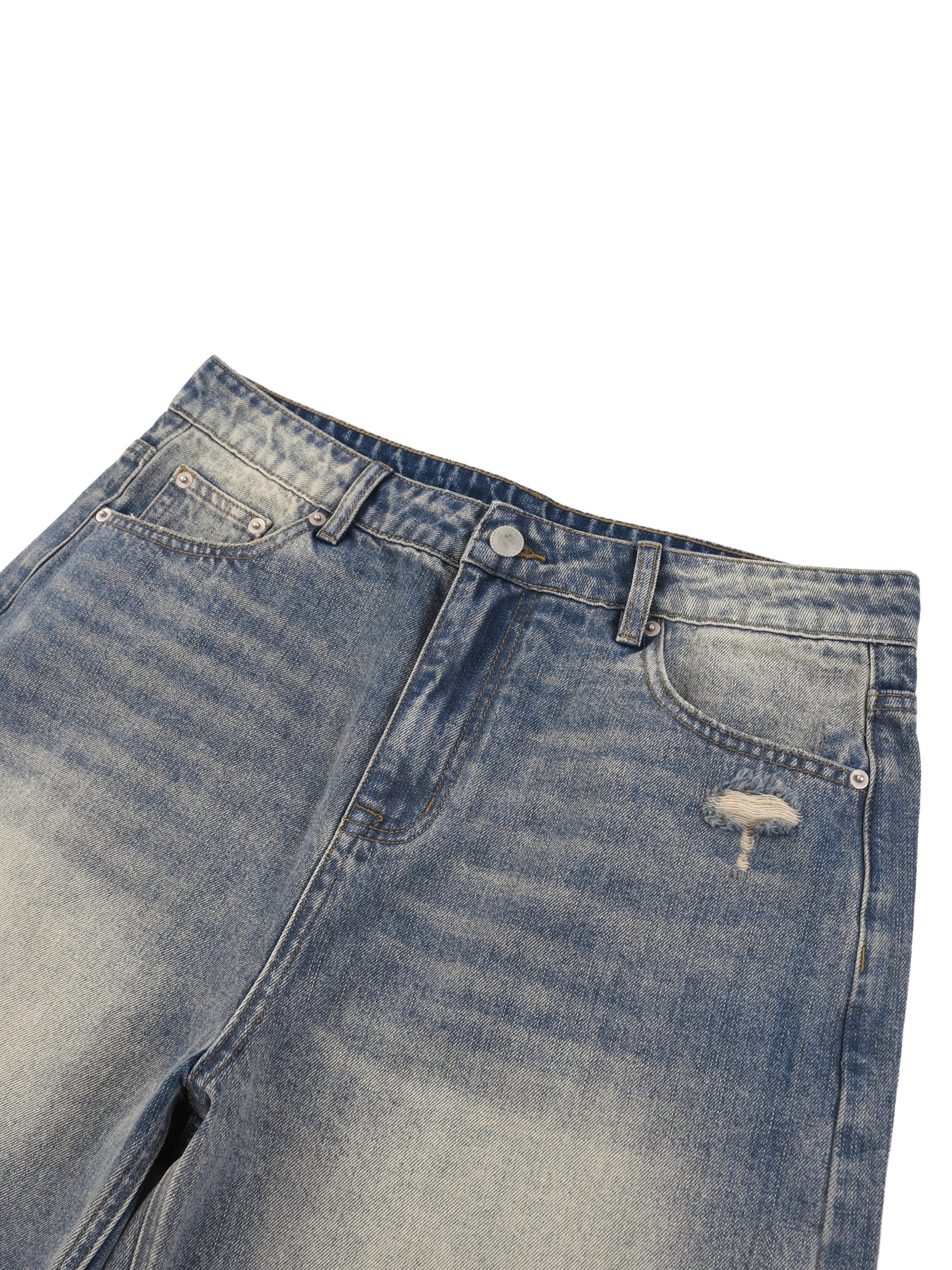 H&S Faded Distressed Baggy Denim Shorts